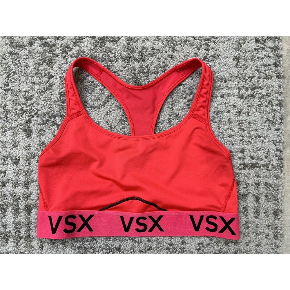 VS Victoria's Secret VSX Sport Logo Racerback Sports Bra Size Medium